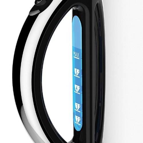 Dualit Architect 1.5L Cordless Kettle, Polished Steel with Black Trim