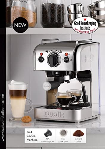 Dualit 84440 3-in-1 Coffee Machine, Silver