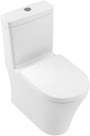 Villeroy & Boch – O.novo Washdown toilet for close-coupled WC-suite, rimless rimless, floor-standing, with DirectFlush, White Alpin