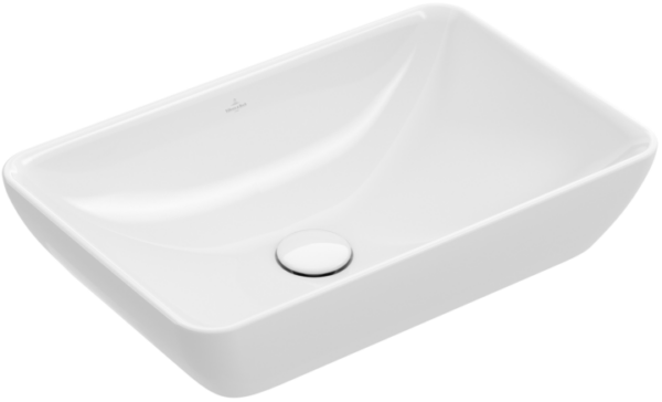 Villeroy & Boch – Venticello Semi-recessed washbasin 555 x 360 x 180 mm, White Alpin, with overflow, unpolished