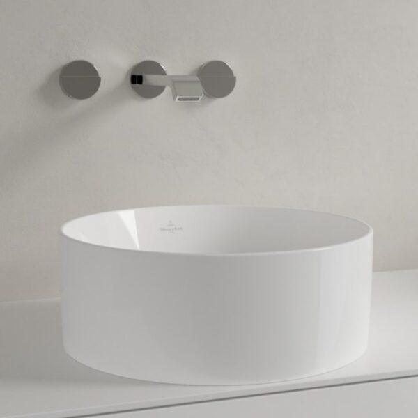 Villeroy & Boch – Collaro Surface-mounted washbasin 400 x 400 x 145 mm, White Alpin, without overflow, unpolished