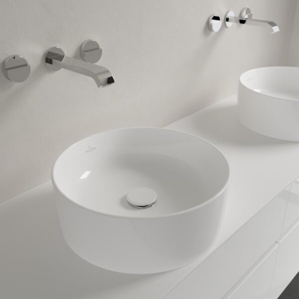 Villeroy & Boch – Collaro Surface-mounted washbasin 400 x 400 x 145 mm, White Alpin, without overflow, unpolished