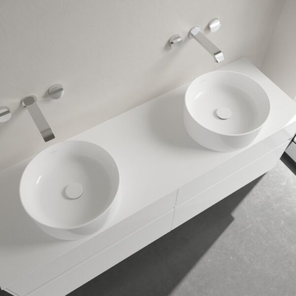 Villeroy & Boch – Collaro Surface-mounted washbasin 400 x 400 x 145 mm, White Alpin, without overflow, unpolished