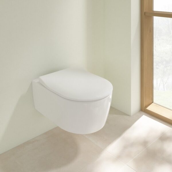 Villeroy & Boch – Avento wall-mounted, with DirectFlush, White Alpin complete with seat & cover