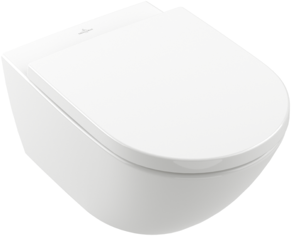 Villeroy & Boch – Subway 3.0 Washdown toilet, rimless, wall-mounted, with TwistFlush, White Alpin