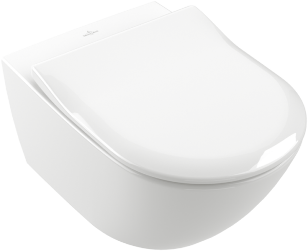 Villeroy & Boch – Subway 3.0 Washdown toilet, rimless, wall-mounted, with TwistFlush, White Alpin