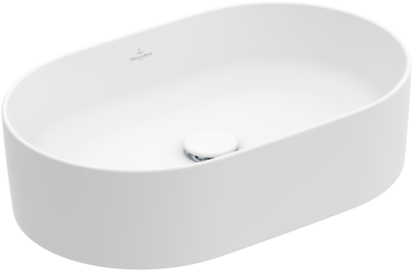 Villeroy & Boch – Collaro Surface-mounted washbasin 560 x 360 x 145 mm, Stone White CeramicPlus, without overflow, unpolished