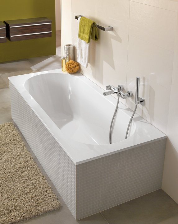 Villeroy & Boch – Oberon Rectangular bath 1600 x 750 mm, White Alpin