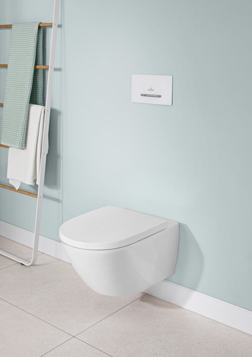 Villeroy & Boch – Subway 3.0 Washdown toilet, rimless, wall-mounted, with TwistFlush, White Alpin