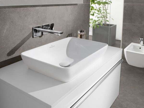 Villeroy & Boch – Venticello Semi-recessed washbasin 555 x 360 x 180 mm, White Alpin, with overflow, unpolished