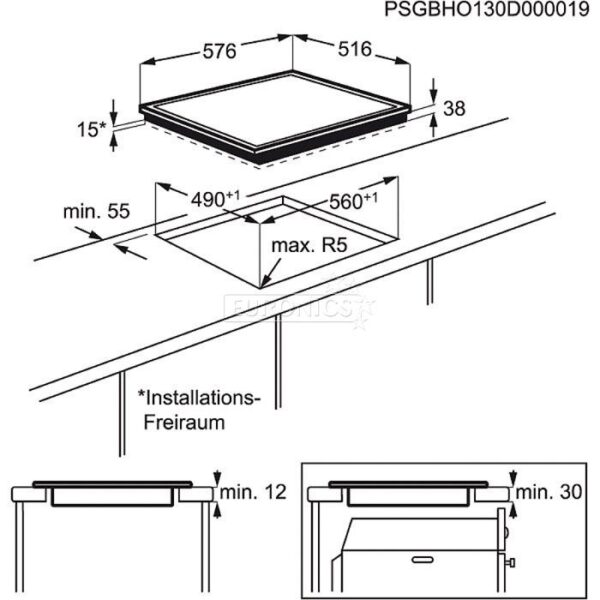 Electrolux EHF6240XXK Εστίες Κεραμικές