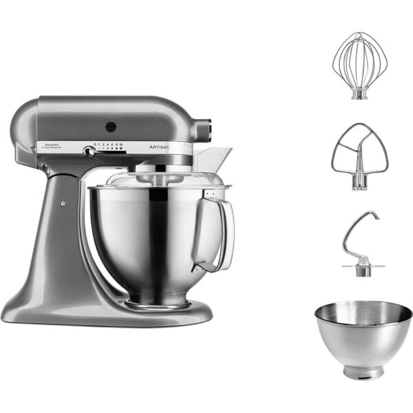 Mixer Tilt-Head 4.8L – Artisan Premium 5KSM185PSBMS Medallion Silver KitchenAid