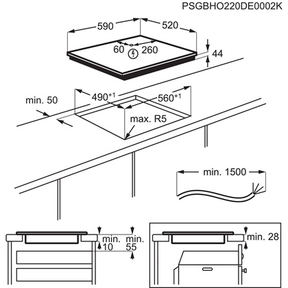 AEG 5000 Induction Επαγωγική Εστία 60 cm