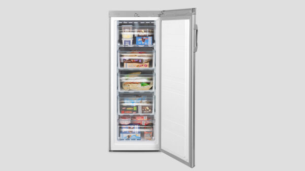 Inventor Κάθετος καταψύκτης 160L – Ασημί