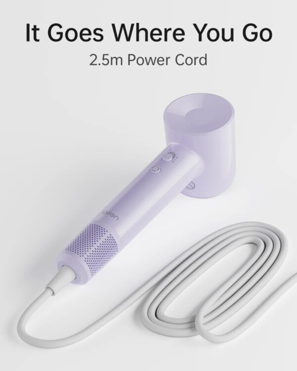 Laifen SE Lite – 100,000 RPM – High-Speed Hair Dryer – Negative Ionic Blow – Glossy Purple