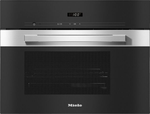 Miele Εντοιχιζόμενος Φούρνος Άνω Πάγκου DG 2840 CleanSteel 40 Lt Inox