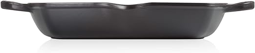 Le Creuset-Satin Black Cast Iron Deep Square Grill 30cm
