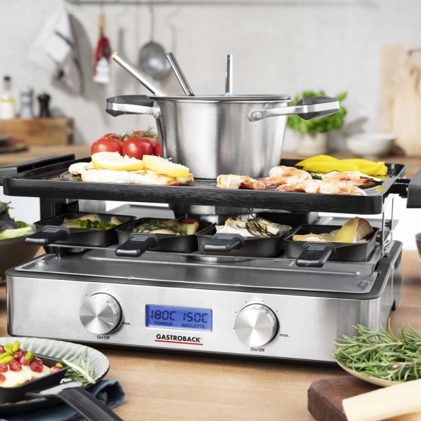 Gastroback Design Raclette-Fondue Advanced Plus