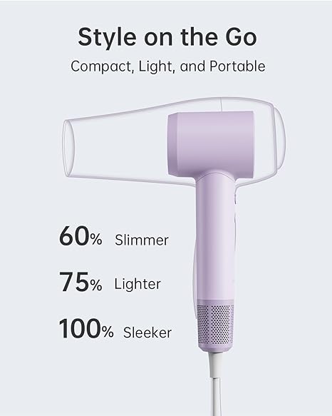 Laifen SE – 105,000 RPM – High-Speed Hair Dryer – Negative Ionic Blow – Matte Purple