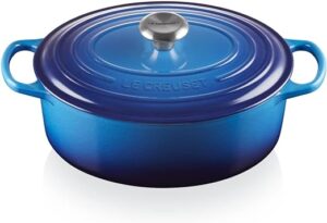 Le Creuset-Azure Cast Iron Oval Casserole 31cm/6.3L