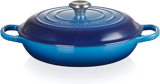 Le Creuset-Azure Cast Iron Shallow Casserole 30cm/3.5L