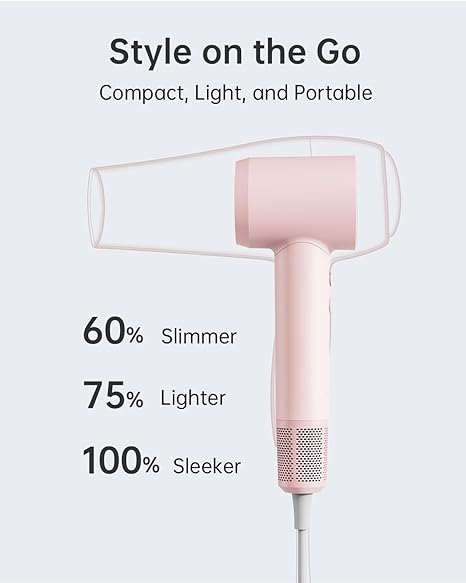 Laifen SE – 105,000 RPM – High-Speed Hair Dryer – Negative Ionic Blow – Matte Pink