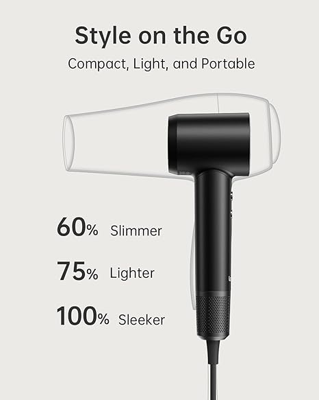 Laifen SWIFT SPECIAL – 110,000 RPM High-Speed Hair Dryer – Negative Ionic Blow – Matte Black (3 Nozzles)