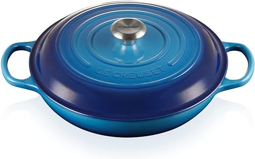 Le Creuset-Azure Cast Iron Shallow Casserole 30cm/3.5L