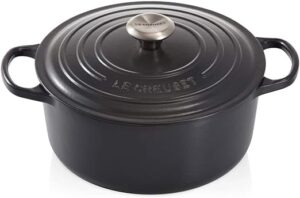 Le Creuset-Matte Black Cast Iron Round Casserole 24cm/4.2L