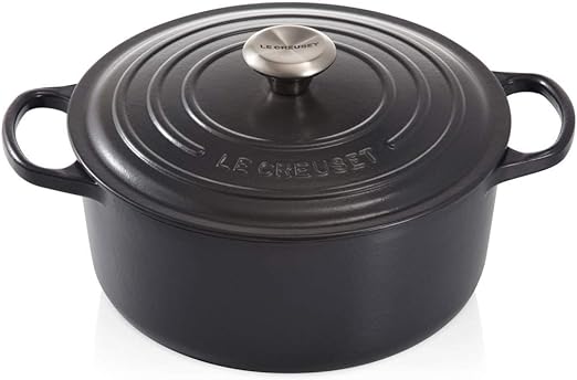 Le Creuset-Matte Black Cast Iron Round Casserole 24cm/4.2L