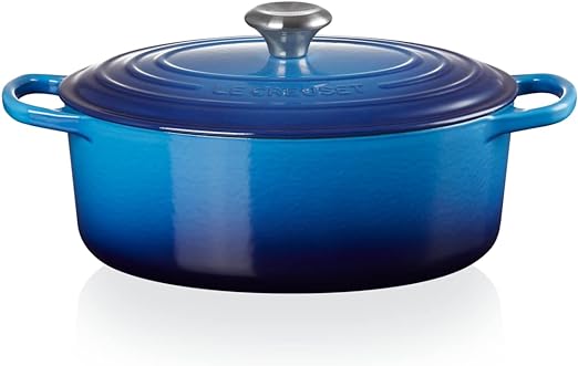 Le Creuset-Azure Cast Iron Oval Casserole 31cm/6.3L