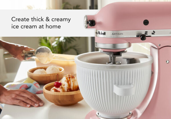 KitchenAid Ice Cream Maker 5KSMICM Attachment White