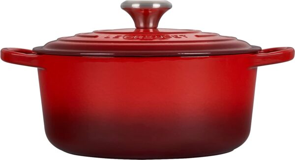 Le Creuset-Cerise Cast Iron Round Casserole 24cm/4.2L