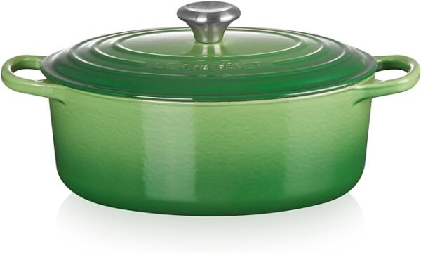 Le Creuset-Bamboo Green Cast Iron Oval Casserole 29cm/4.7L