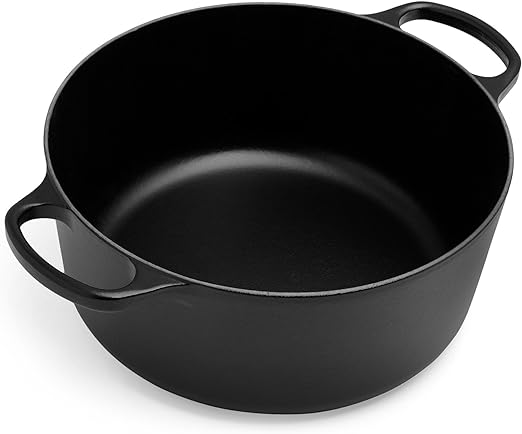 Le Creuset-Matte Black Cast Iron Round Casserole 28cm/6.7L