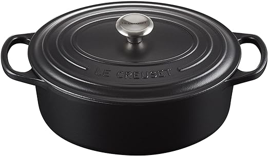 Le Creuset-Matte Black Cast Iron Oval Casserole 29cm/4.7L