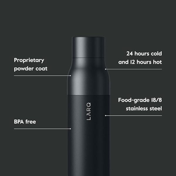LARQ Bottle Twist Top Obsidian Black 500ml / 17oz