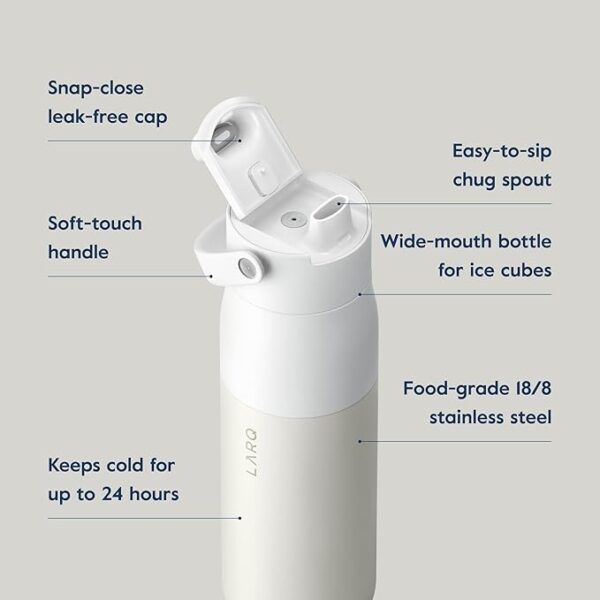 LARQ Bottle Swig Top Granite White 1L / 34oz
