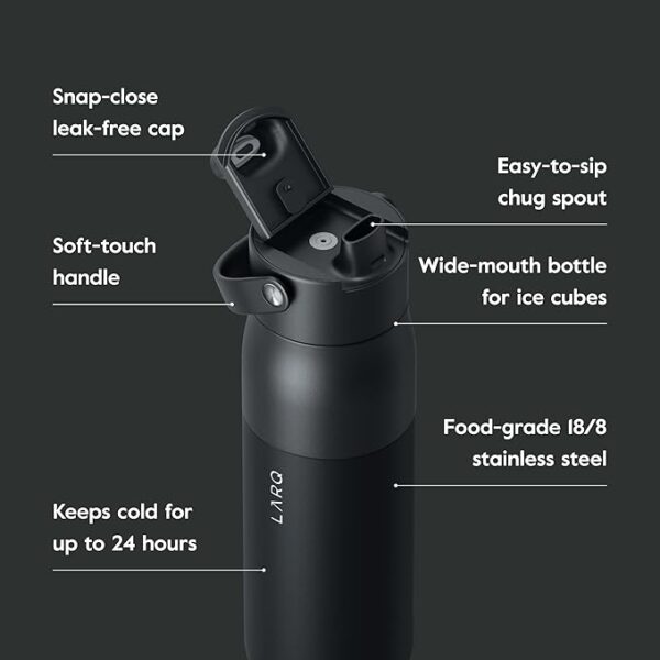 LARQ Bottle Swig Top Obsidian Black 680ml / 23oz