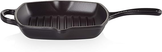 Le Creuset-Satin Black Cast Iron Square Grillit® 26cm