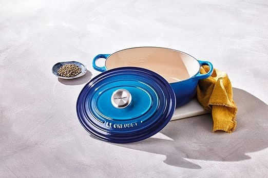 Le Creuset-Azure Cast Iron Oval Casserole 31cm/6.3L