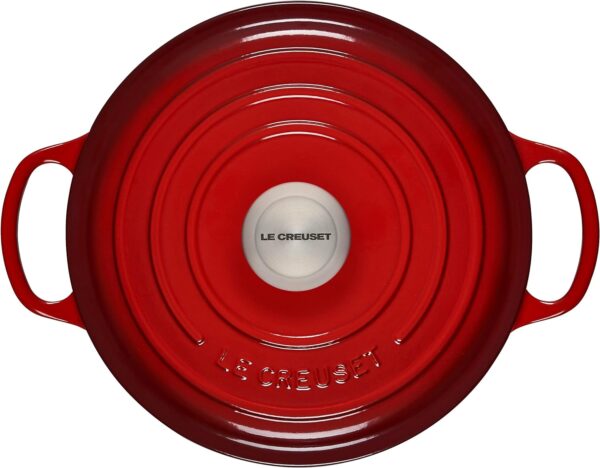 Le Creuset-Cerise Cast Iron Round Casserole 24cm/4.2L
