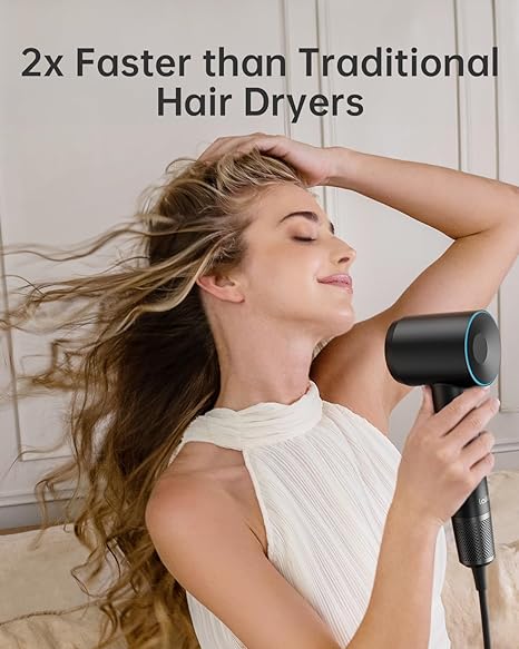 Laifen SWIFT SPECIAL – 110,000 RPM High-Speed Hair Dryer – Negative Ionic Blow – Matte Black (3 Nozzles)