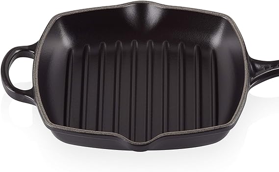 Le Creuset-Satin Black Cast Iron Square Grillit® 26cm