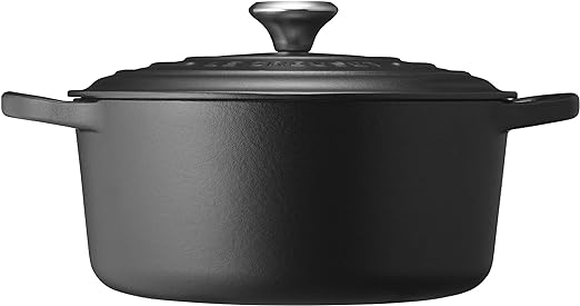 Le Creuset-Matte Black Cast Iron Round Casserole 24cm/4.2L