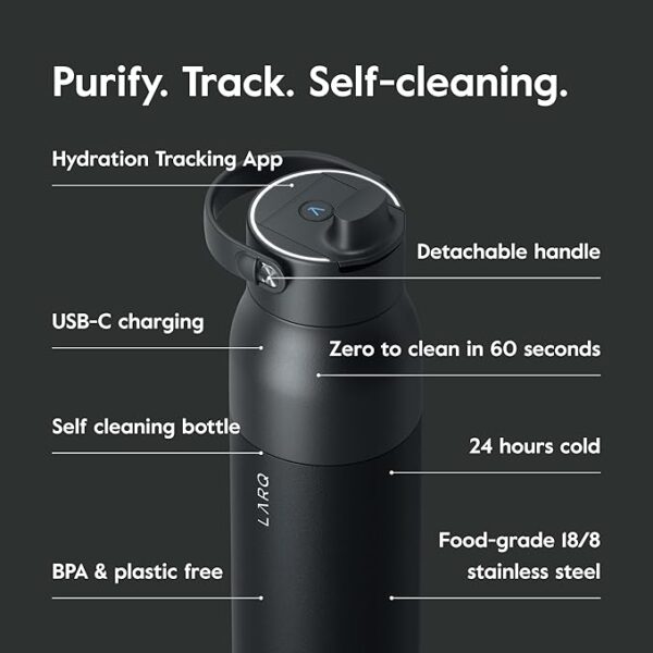 LARQ Bottle PureVis™ 2 Obsidian Black 1L / 34oz