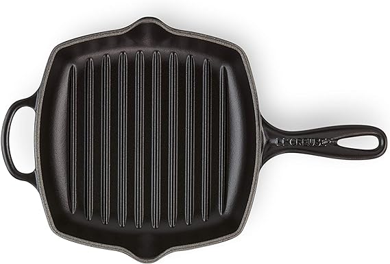 Le Creuset-Satin Black Cast Iron Square Grillit® 26cm