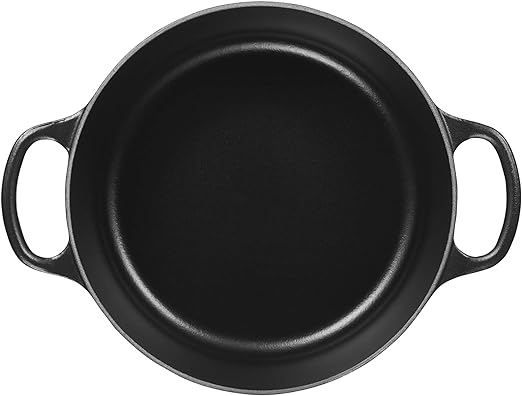 Le Creuset-Matte Black Cast Iron Round Casserole 24cm/4.2L