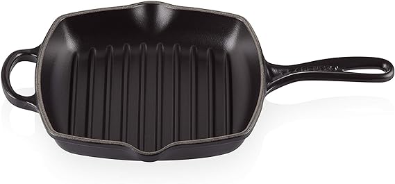 Le Creuset-Satin Black Cast Iron Square Grillit® 26cm