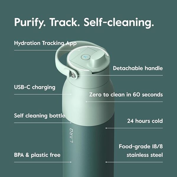 LARQ Bottle PureVis™ 2 Eucalyptus Green 1L / 34oz